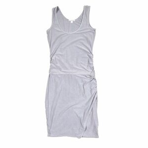 Standard JAMES PERSE Ruched Tank Dress Sleeveless Jersey Stretch Womens 2 - Gray